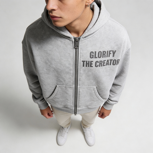 GREY GLORY ZIP UP